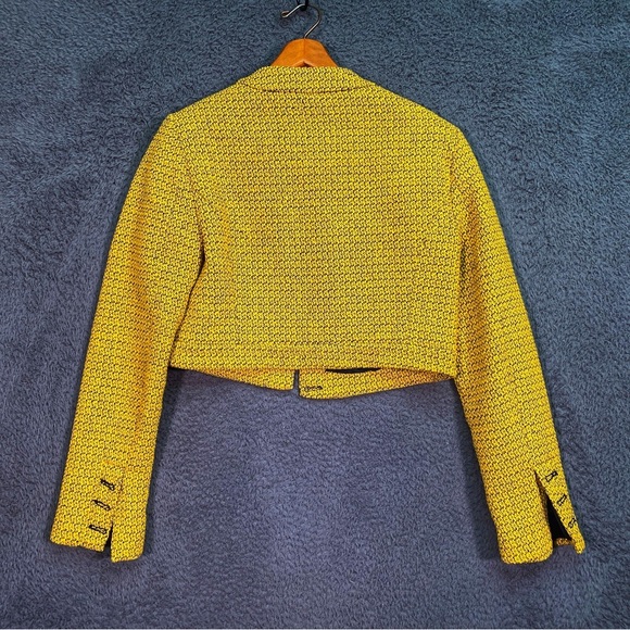 Zara Mustard Tweed Women's Blazer Size S - Picture 2 of 6